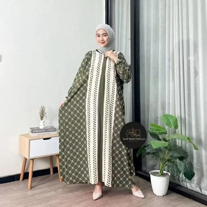 Kaftan Madina warna Army