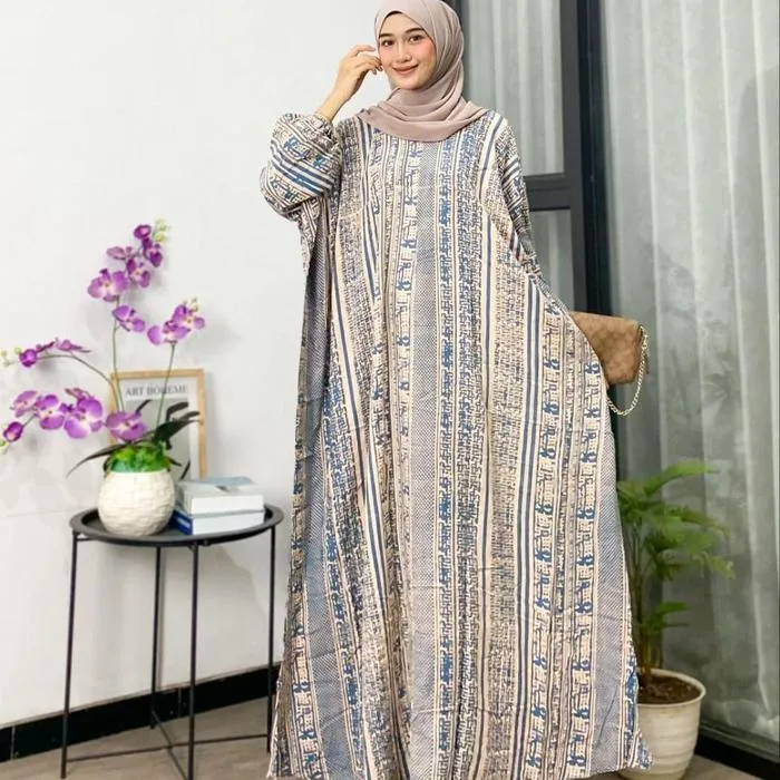 Kaftan Pamela warna Biru Muda