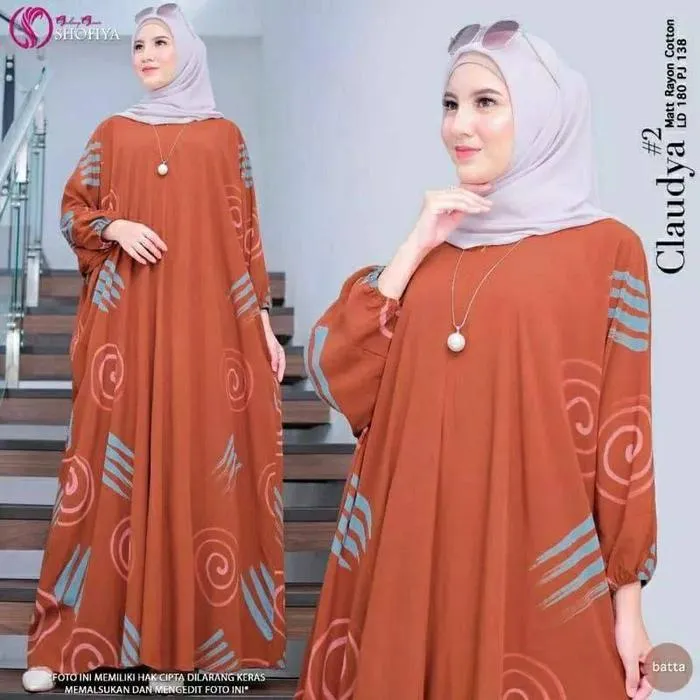 Kaftan Claudya warna Cokelat