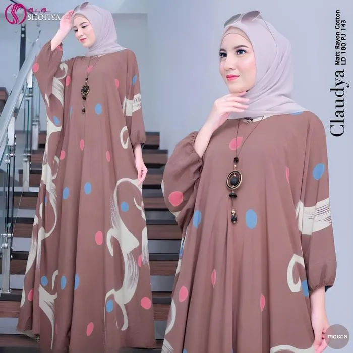 Kaftan Lato warna Coklat Susu