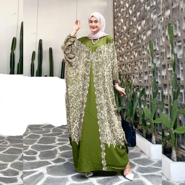 Kaftan Alexa warna Hijau