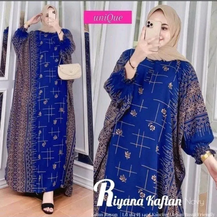 Kaftan Riyana warna Navy
