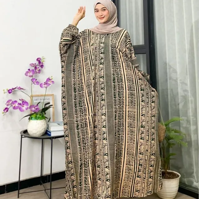 Kaftan Batik Astina warna sage