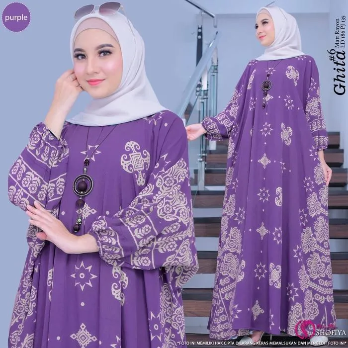 Kaftan Kunci warna Ungu