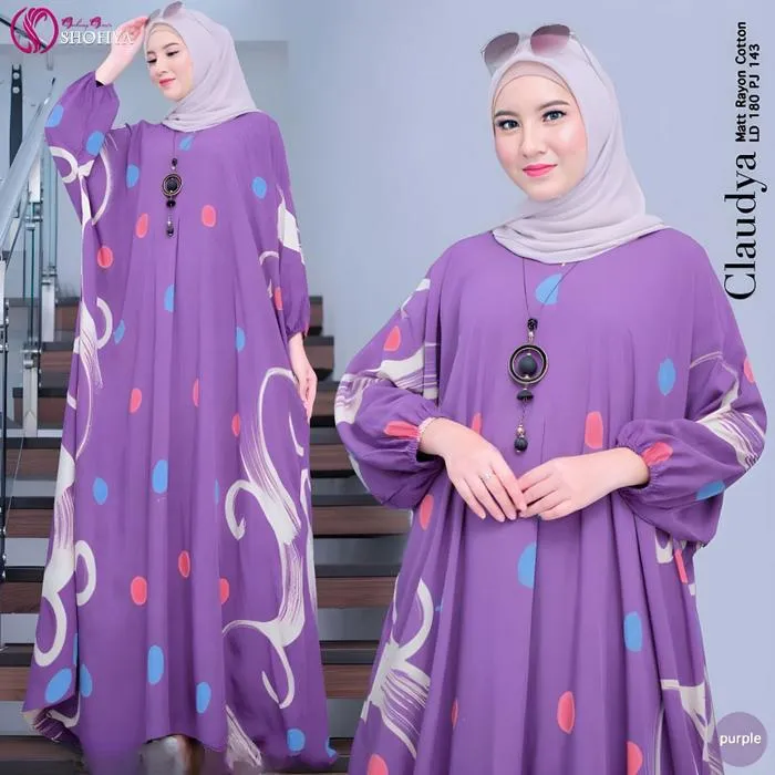 Kaftan Lato warna Ungu